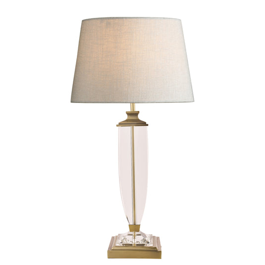 Laura Ashley LA3599058-Q Carson Antique Brass & Crystal Table Lamp Base Extra-Large Base Only
