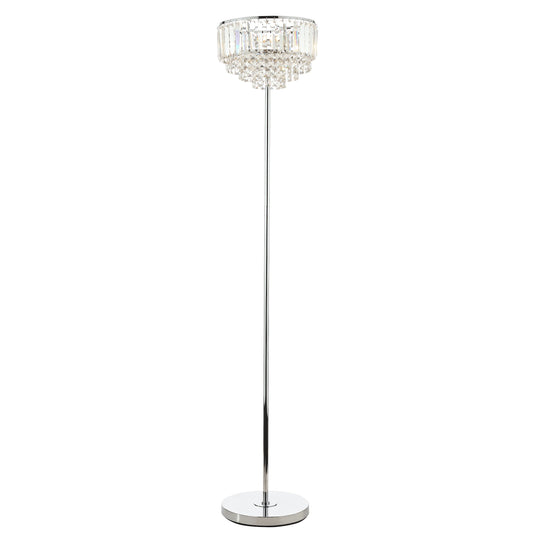 Laura Ashley LA3603227-Q Vienna Crystal & Polished Chrome 3 Light Floor Lamp