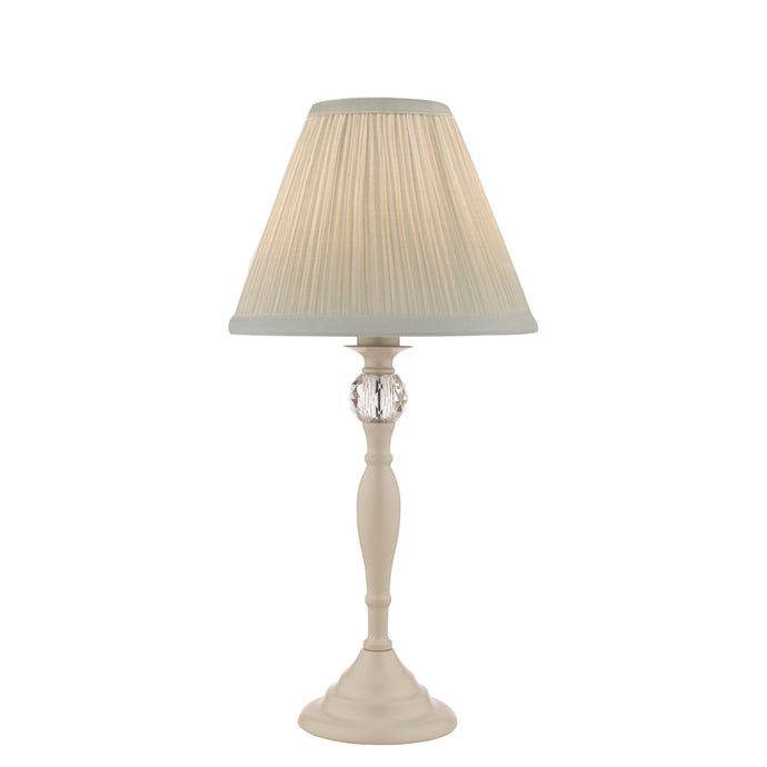 Laura Ashley LA3702783-Q Ellis Satin-Painted Spindle Table Lamp with Grey Shade