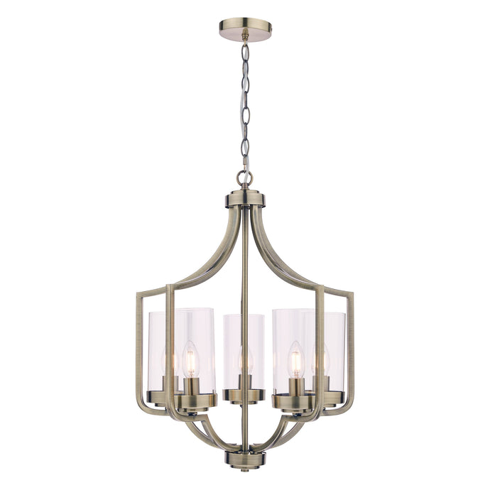 Laura Ashley LA3713708-Q Joseph Antique Brass 5 Light Chandelier