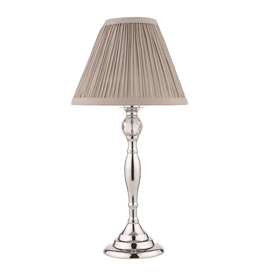 Laura Ashley LA3724959-Q Ellis Polished Chrome Spindle Table Lamp with Cream Shade