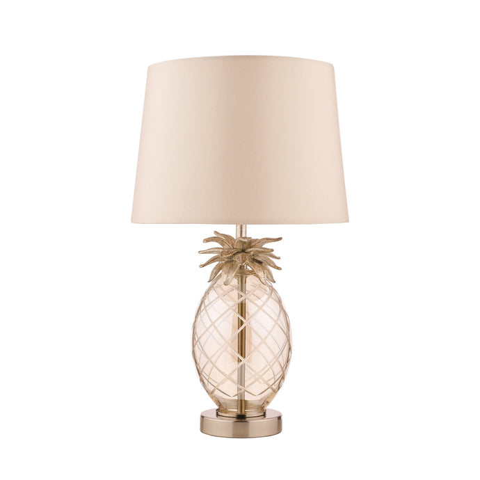 Laura Ashley LA3724961-Q Pineapple Cut Glass 1 Light Table Lamp with Shade Large