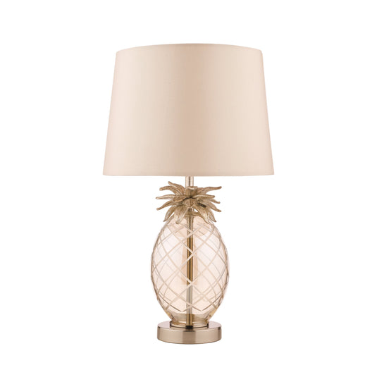 Laura Ashley LA3724961-Q Pineapple Cut Glass 1 Light Table Lamp with Shade Large