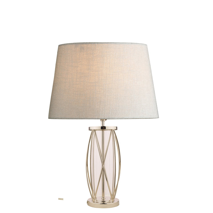 Laura Ashley LA3725834-Q Beckworth Polished Nickel Lattice Table Lamp Base Small Base Only