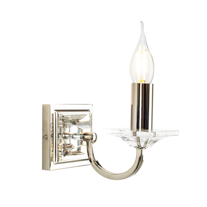 Laura Ashley LA3727751-Q Carson Wall Light Polished Nickel Glass