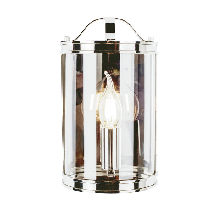 Laura Ashley LA3732114-Q Harrington Wall Light Polished Nickel Glass