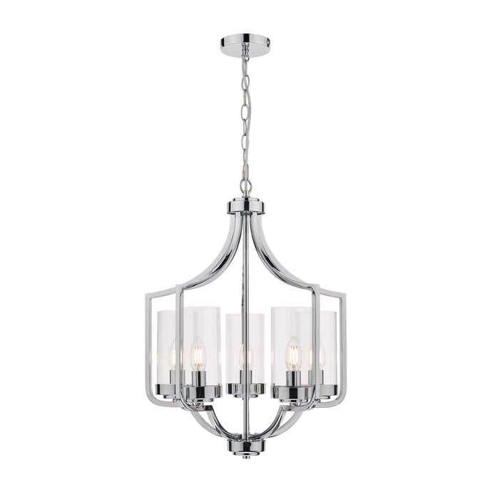Laura Ashley LA3732578-Q Joseph Polished Chrome 5 Light Chandelier