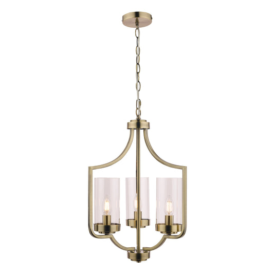 Laura Ashley LA3732584-Q Joseph Antique Brass 3 Light Chandelier