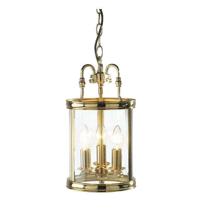 Dar Lighting LAM0340 Lambeth Lantern Circular Hall Dual Mount Polished Brass - 12877