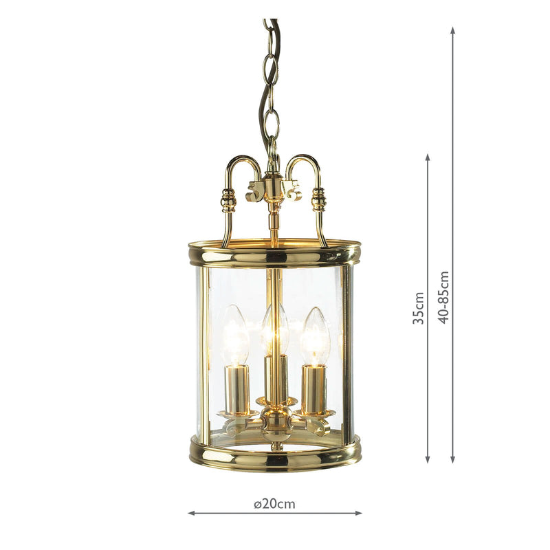Load image into Gallery viewer, Dar Lighting LAM0340 Lambeth Lantern Circular Hall Dual Mount Polished Brass - 12877
