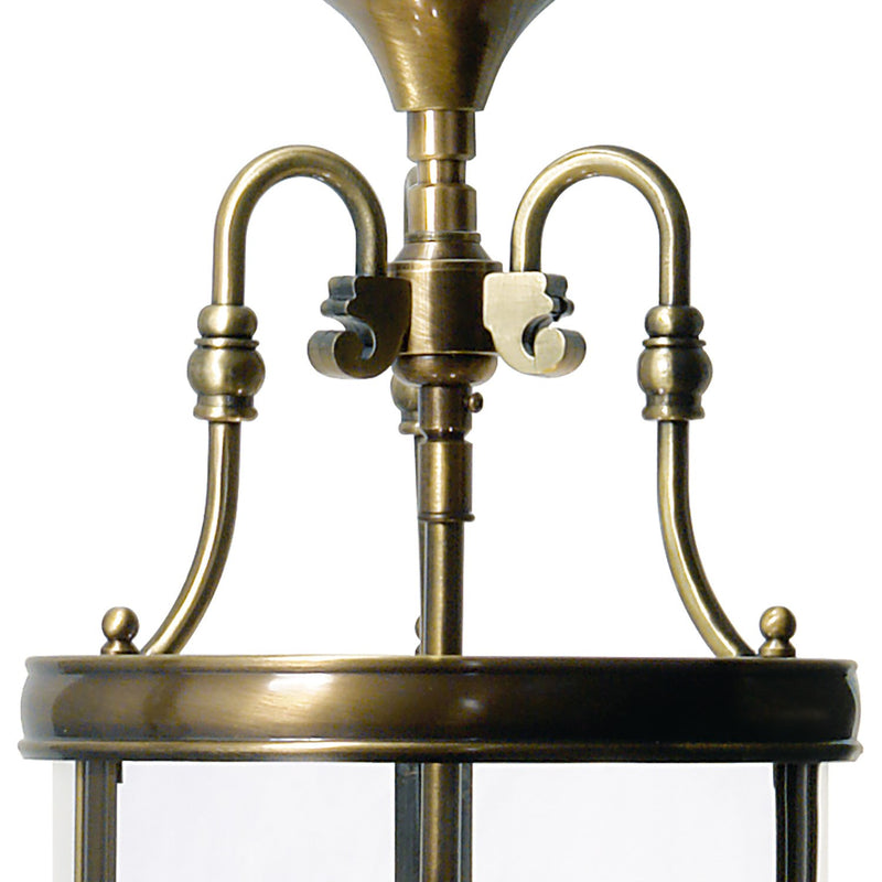 Load image into Gallery viewer, Dar Lighting LAM0375 Lambeth Lantern Circular Hall Dual Mount Antique Brass - 16063
