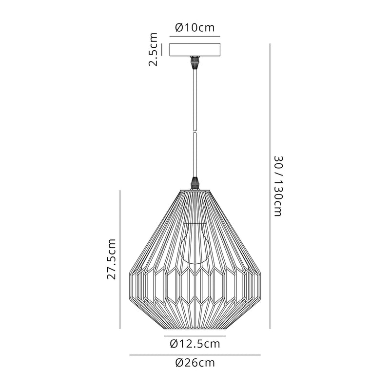 Load image into Gallery viewer, C-Lighting Malling Small Pendant, 1 x E27, Antique Copper/Black - 28728
