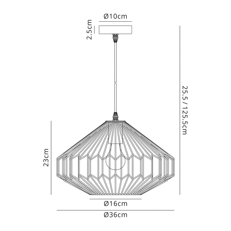 Load image into Gallery viewer, C-Lighting Malling Medium Pendant, 1 x E27, Antique Copper/Black - 28729
