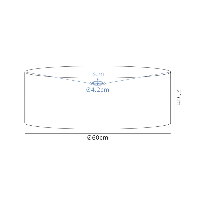Load image into Gallery viewer, C-Lighting John Round, 600 x 210mm Wood Effect Shade, Grey Oak/White Laminate - 29123

