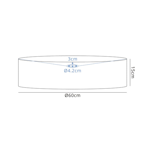 C-Lighting John Round, 600 x 150mm Shade, Gold/Black - 29126