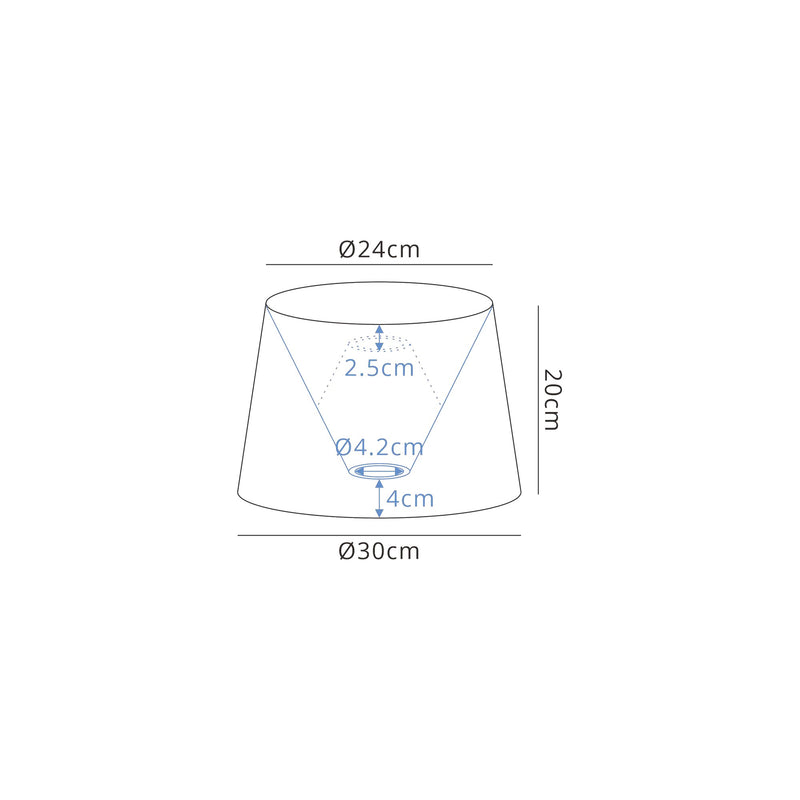 Load image into Gallery viewer, C-Lighting John Round, 240/300 x 200mm Fabric Shade, Charcoal Grey/White Laminate - 29127
