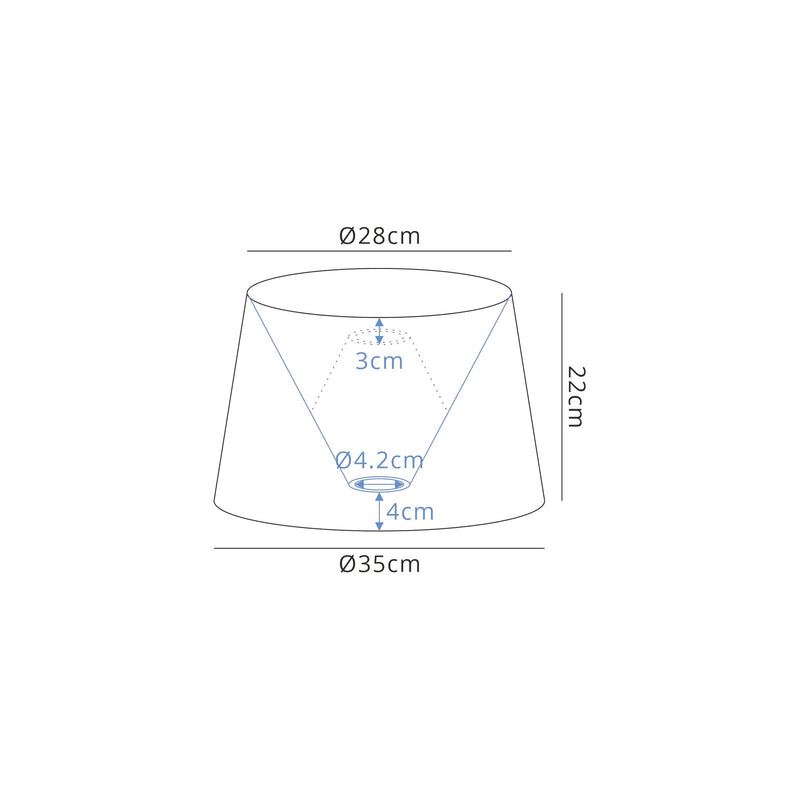 Load image into Gallery viewer, C-Lighting John Round, 280/350 x 220mm Fabric Shade, Charcoal Grey/White Laminate - 29128
