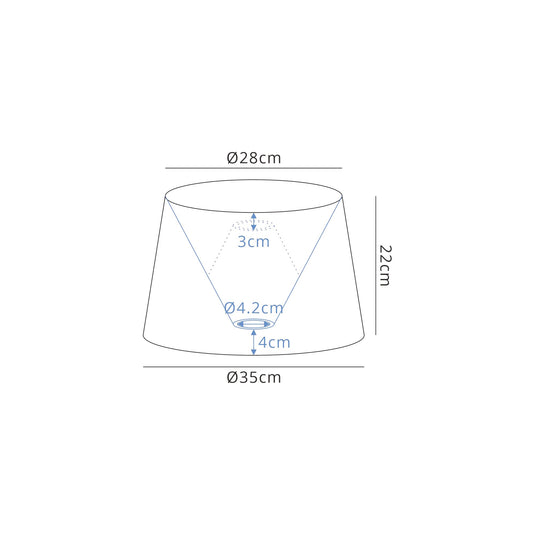 C-Lighting John Round, 280/350 x 220mm Fabric Shade, Multi/White Laminate - 29132