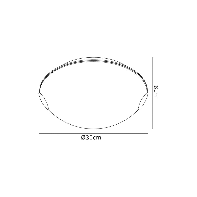 Load image into Gallery viewer, C-Lighting Procyon Ceiling 30cm, 1 x 12W LED, 3000K, 666lm, Polished Chrome/White, 3yrs Warranty - 29183

