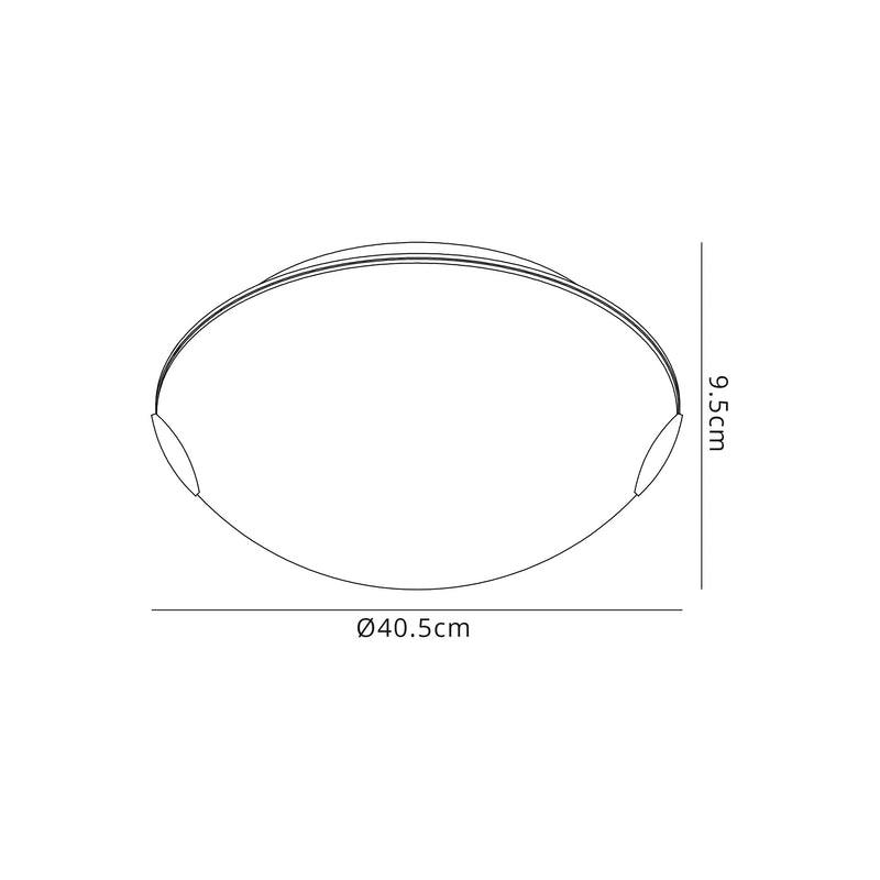 Load image into Gallery viewer, C-Lighting Procyon Ceiling 40.5cm, 1 x 24W LED, 3000K, 1404lm, Polished Chrome/White, 3yrs Warranty - 29184

