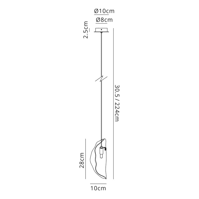 Load image into Gallery viewer, C-Lighting Zamicah Pendant 2m, 1 x G9, Polished Chrome/Clear Glass - 33175
