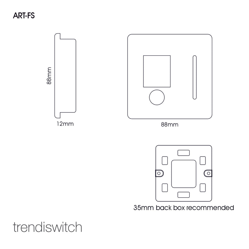 Load image into Gallery viewer, Trendi Switch ART-FSPL, Artistic Modern Switch Fused Spur 13A With Flex Outlet Plum Finish, BRITISH MADE, (35mm Back Box Required), 5yrs Warranty - 53740
