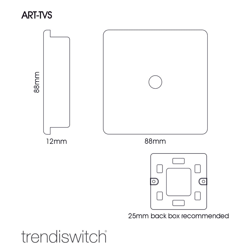 Load image into Gallery viewer, Trendi Switch ART-TVSCPR, Artistic Modern TV Co-Axial 1 Gang Copper Finish, BRITISH MADE, (25mm Back Box Required), 5yrs Warranty - 54290
