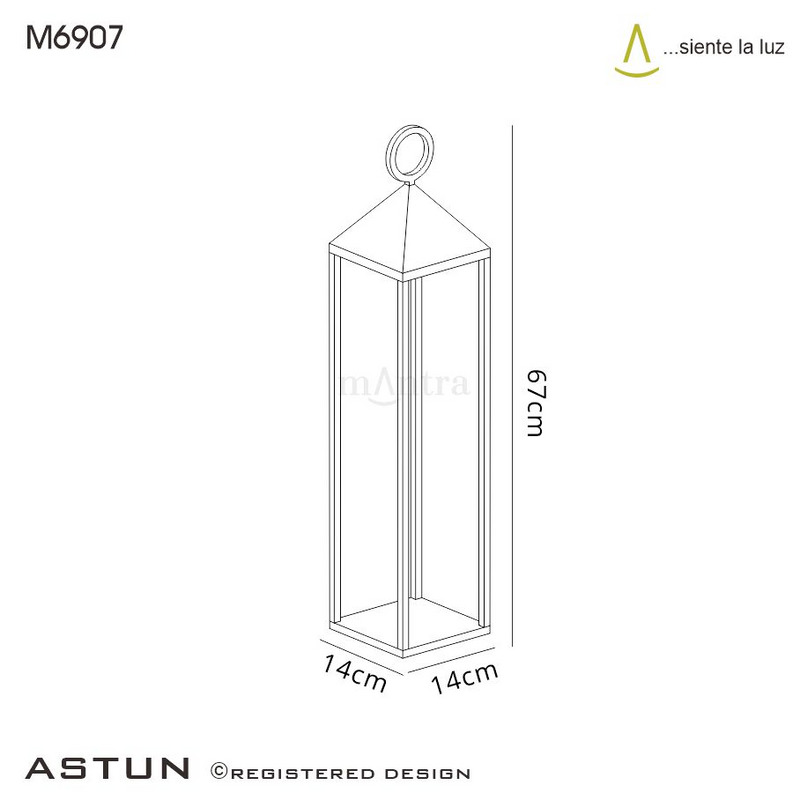 Load image into Gallery viewer, Mantra M6907 Astun Portable Lantern Large, 2.2W LED, 3000K, 188lm, IP54, USB Charging Cable Included, Graphite, 3yrs Warranty
