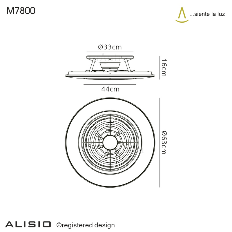 Load image into Gallery viewer, Mantra M7800 Alisio 70W LED Dimmable Ceiling Light With Built-In 35W DC Reversible Fan Black (Remote Control &amp; App) - 42327
