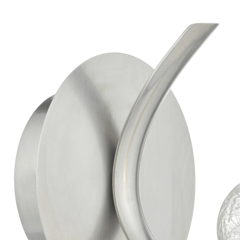 Load image into Gallery viewer, Dar Lighting LEI0746 Leighton 1lt Wall Light Satin Chrome &amp; Sugar Cane Glass - 35211
