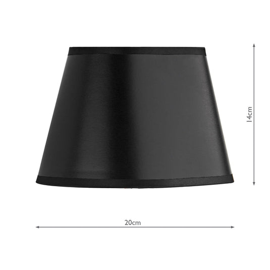 Dar Lighting LEX2622 Lexington Black Faux Silk Oval Shade 20cm - 35213