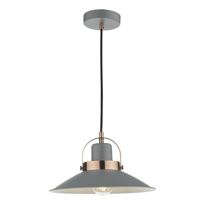 Load image into Gallery viewer, Dar Lighting LID0139 Liden 1 Light Single Pendant Graphite Copper - 35215

