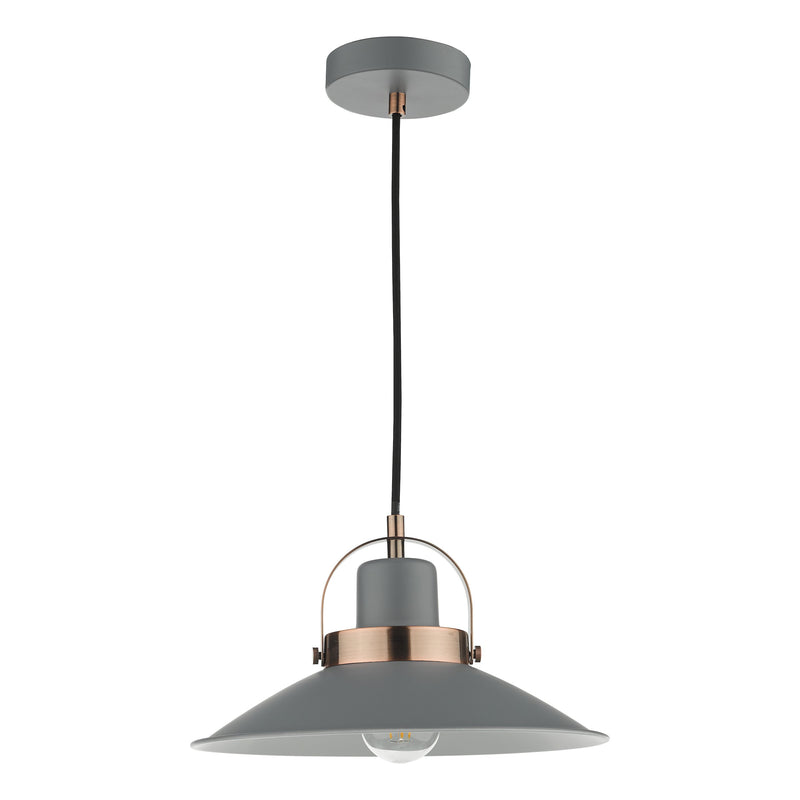 Load image into Gallery viewer, Dar Lighting LID0139 Liden 1 Light Single Pendant Graphite Copper - 35215
