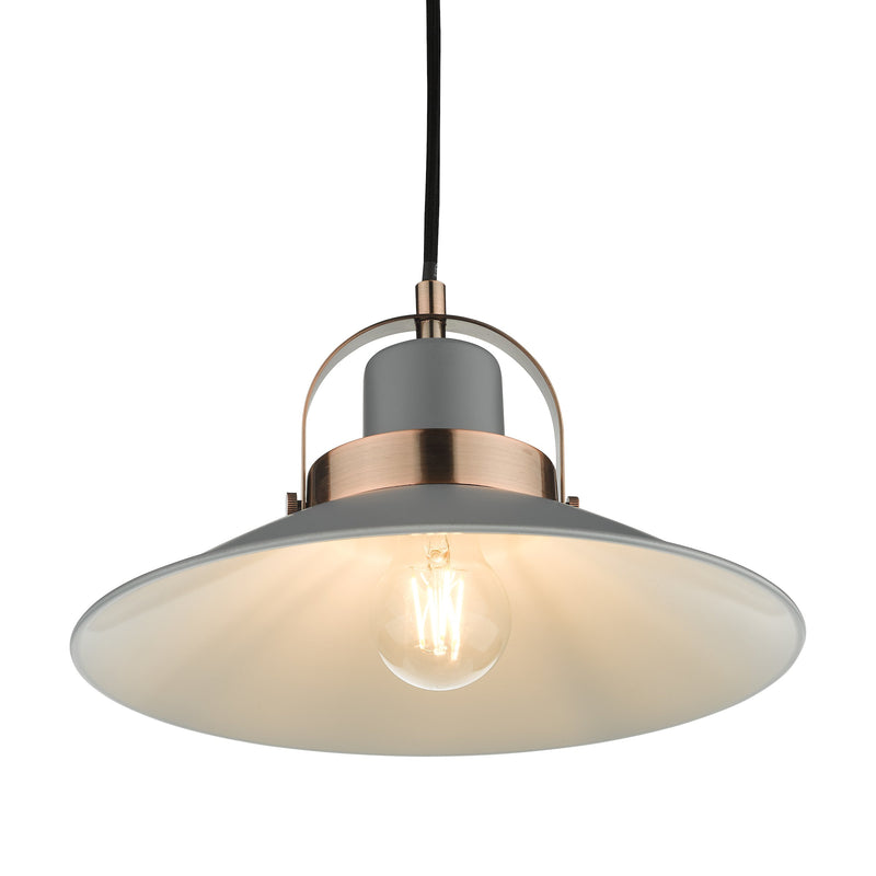 Load image into Gallery viewer, Dar Lighting LID0139 Liden 1 Light Single Pendant Graphite Copper - 35215
