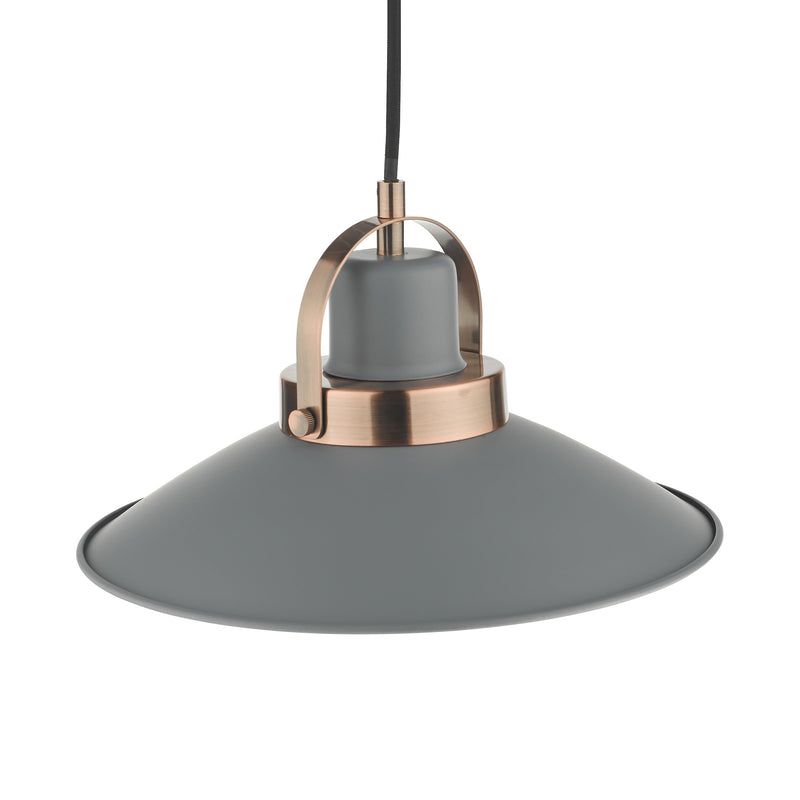 Load image into Gallery viewer, Dar Lighting LID0139 Liden 1 Light Single Pendant Graphite Copper - 35215
