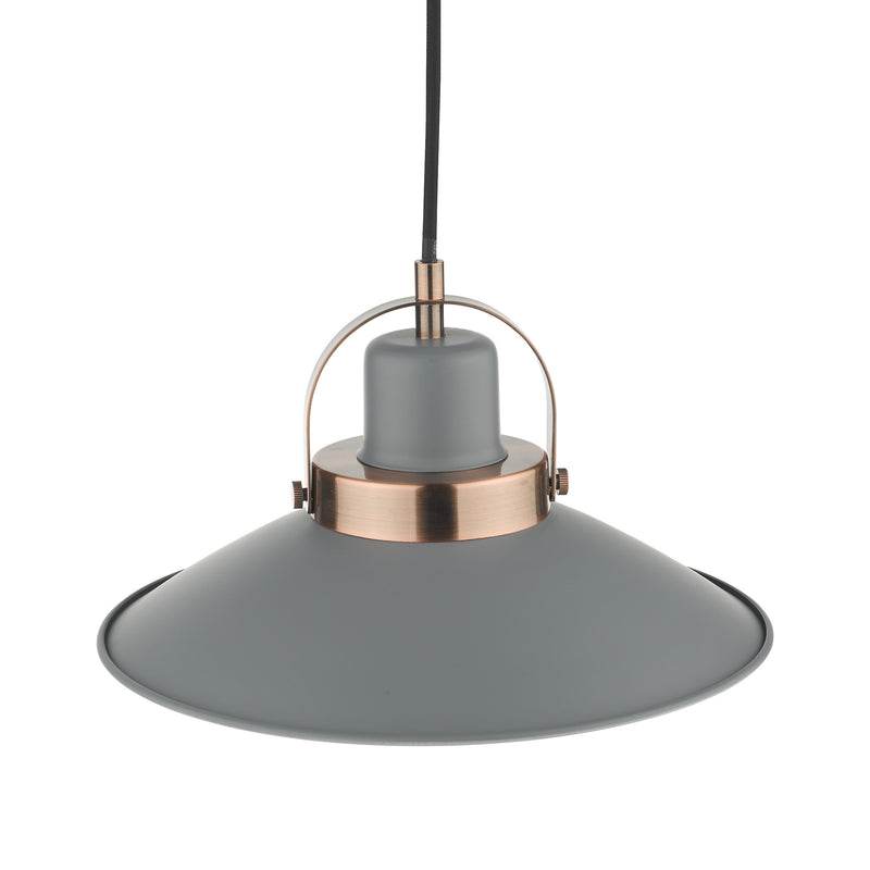 Load image into Gallery viewer, Dar Lighting LID0139 Liden 1 Light Single Pendant Graphite Copper - 35215
