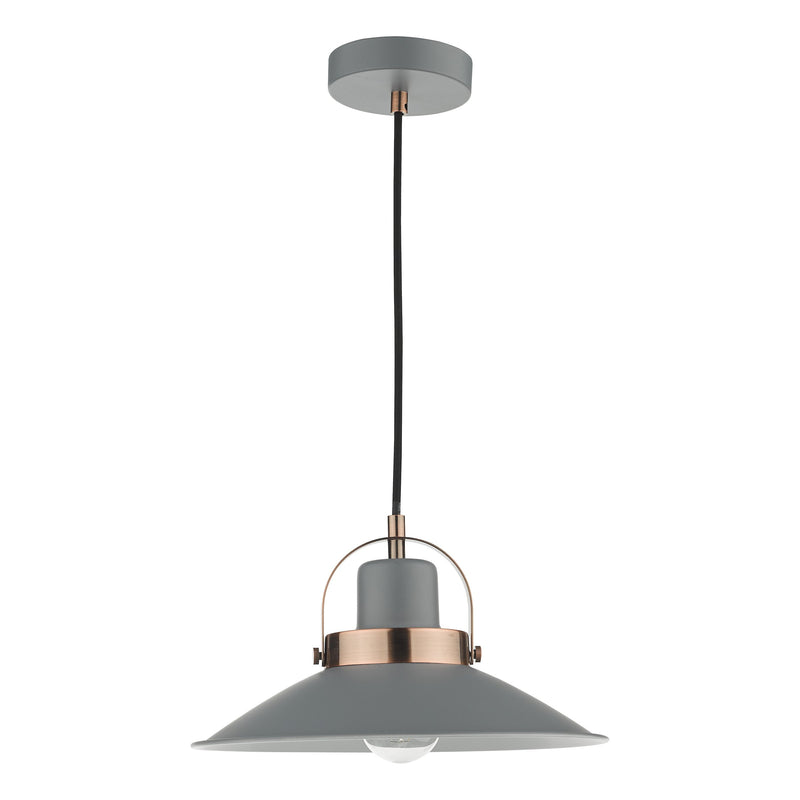 Load image into Gallery viewer, Dar Lighting LID0139 Liden 1 Light Single Pendant Graphite Copper - 35215
