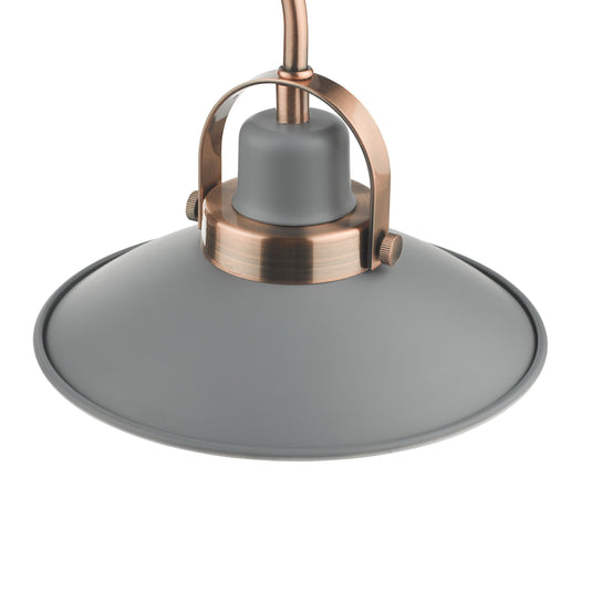 Dar Lighting LID0339 Liden 3 Light Bar Pendant Graphite Copper - 35216