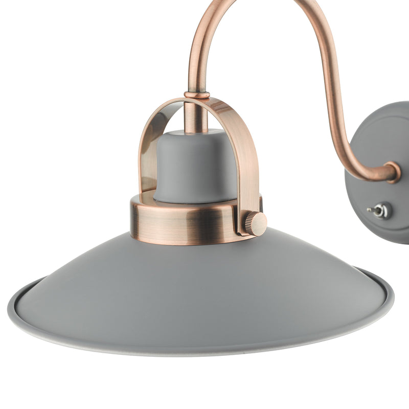 Load image into Gallery viewer, Dar Lighting LID0739 Liden Single Wall Light Graphite Copper - 35218
