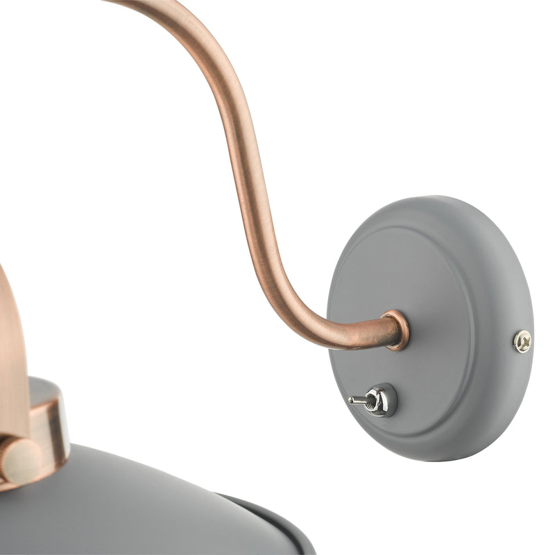 Load image into Gallery viewer, Dar Lighting LID0739 Liden Single Wall Light Graphite Copper - 35218
