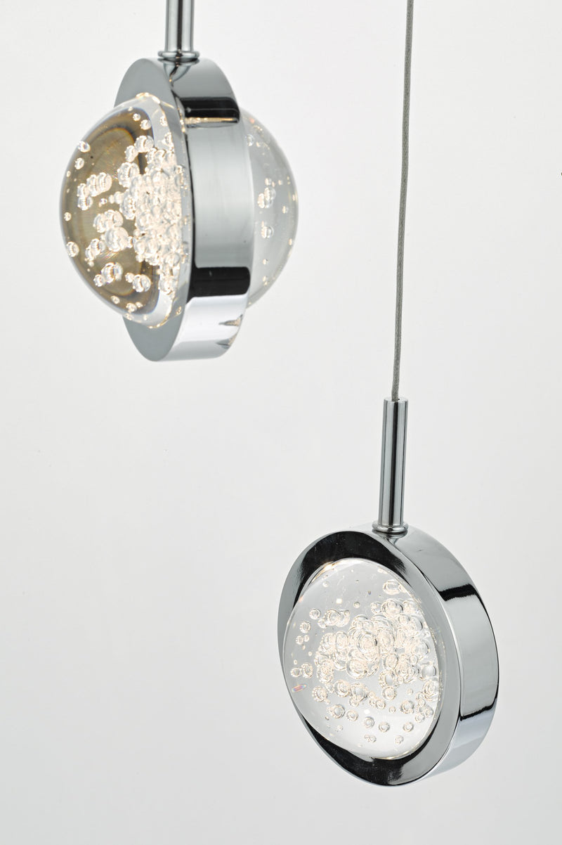 Load image into Gallery viewer, Dar Lighting LIV0550 Livia 5lt Cluster LED Pendant Polished Chrome &amp; Glass Spheres - 35221
