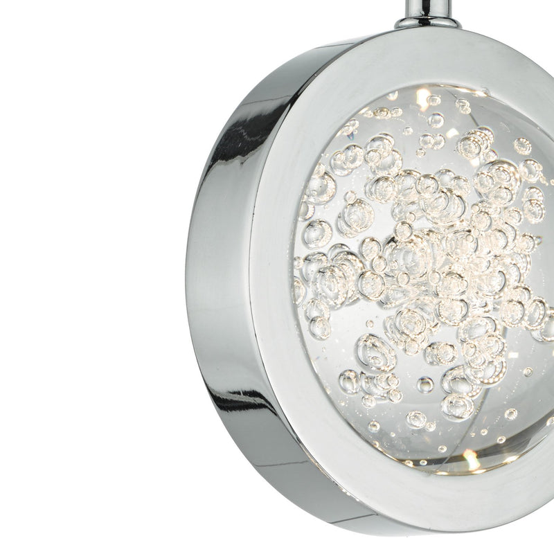 Load image into Gallery viewer, Dar Lighting LIV0550 Livia 5lt Cluster LED Pendant Polished Chrome &amp; Glass Spheres - 35221
