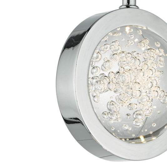 Dar Lighting LIV0550 Livia 5lt Cluster LED Pendant Polished Chrome & Glass Spheres - 35221