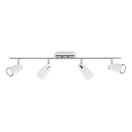 Dar Lighting LOF842 Loft 4 Light Bar White - 27084