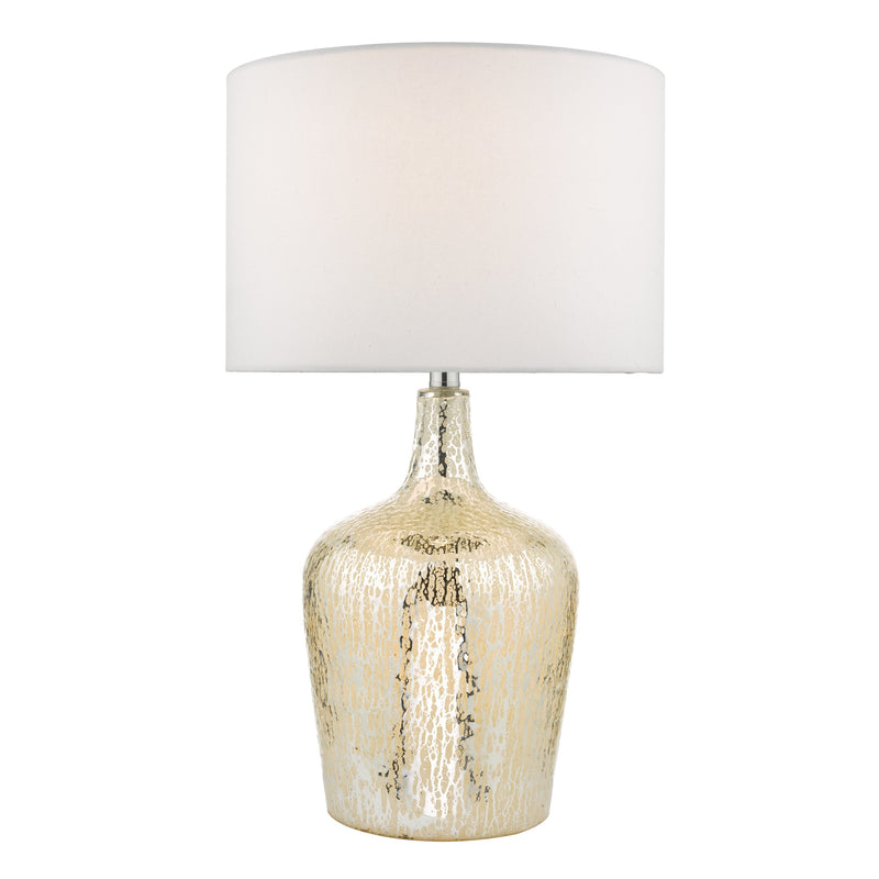 Load image into Gallery viewer, Dar Lighting LOL4232 Lolek Table Lamp Silver Glass With Shade - 35226
