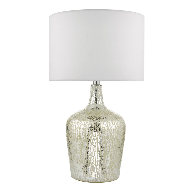 Load image into Gallery viewer, Dar Lighting LOL4232 Lolek Table Lamp Silver Glass With Shade - 35226
