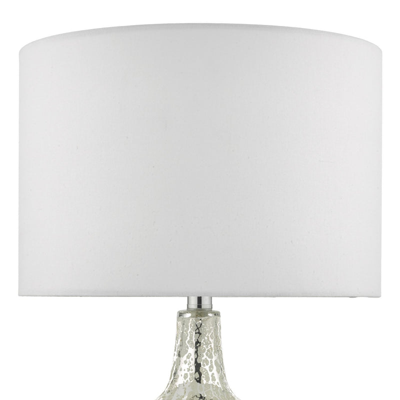 Load image into Gallery viewer, Dar Lighting LOL4232 Lolek Table Lamp Silver Glass With Shade - 35226
