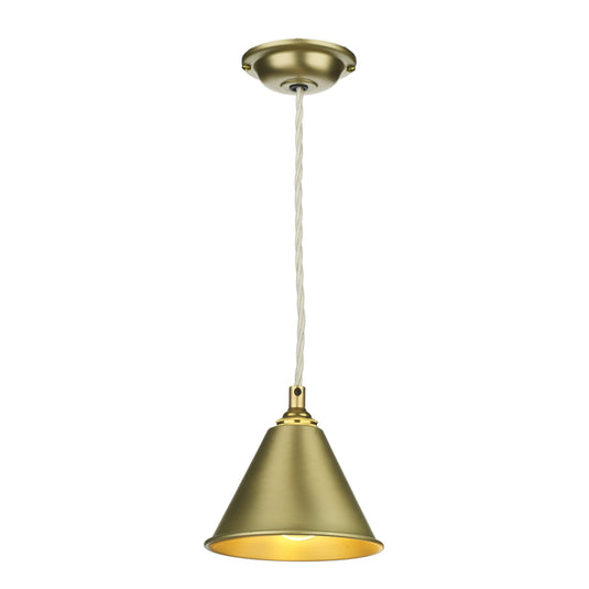 David Hunt Lighting LON0140 LONDON Single pendant in butter brass