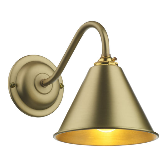 David Hunt Lighting LON0740 LONDON Single wall light in butter brass