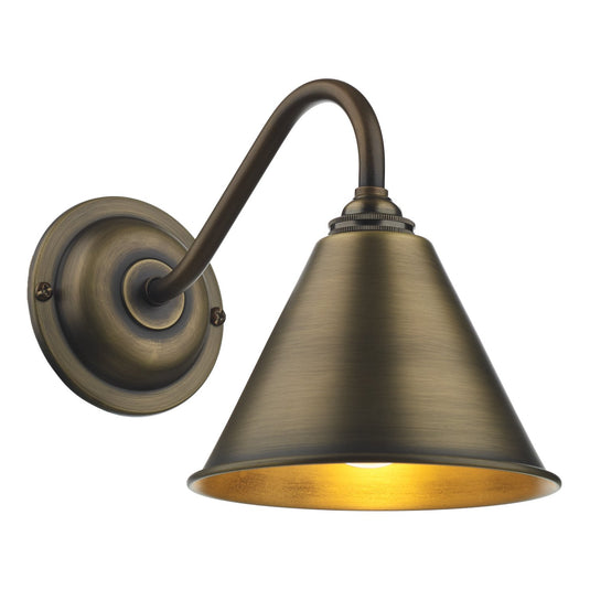 David Hunt Lighting LON0775 LONDON Single wall light in antique brass